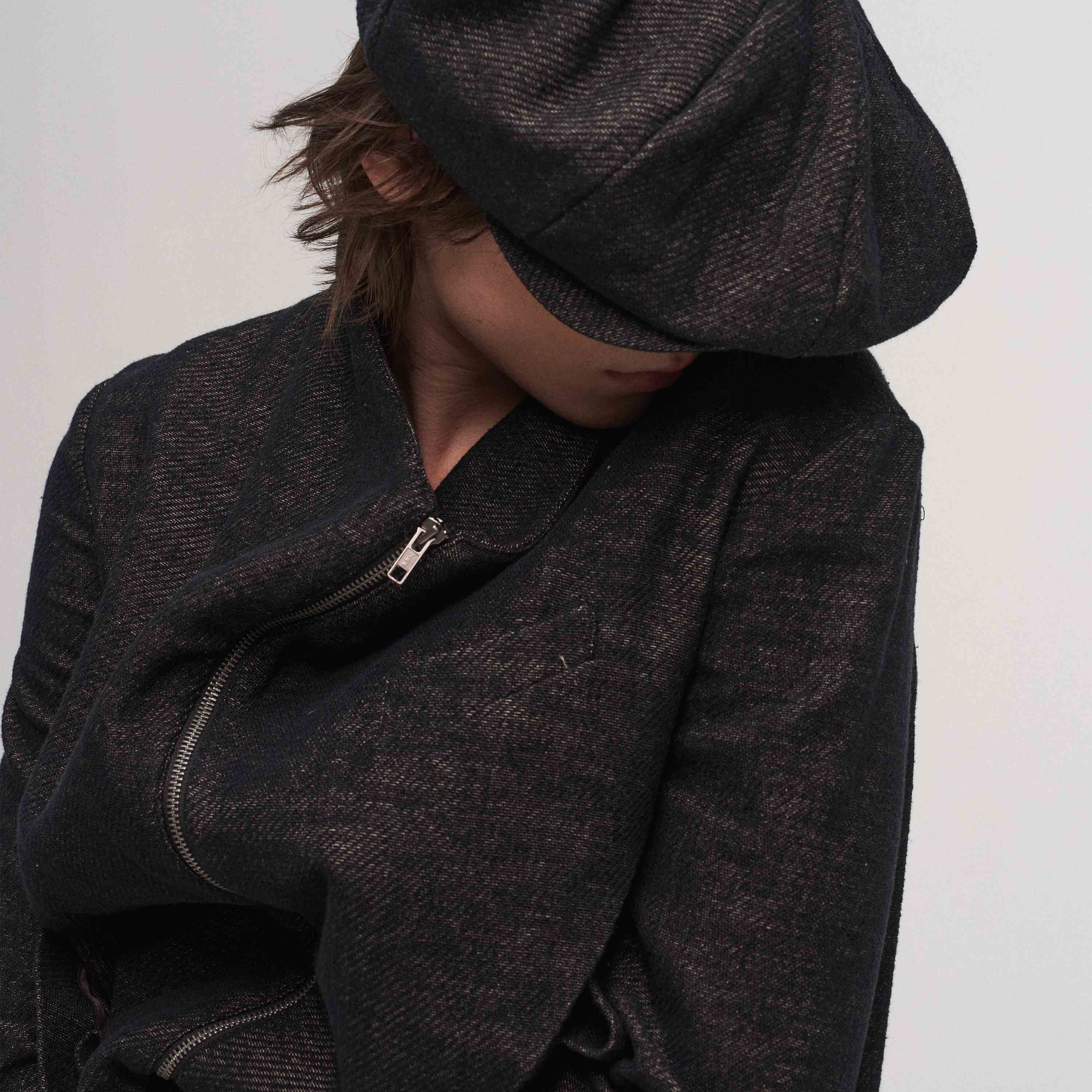 「 凌鸦ILNya 」差池_黑 大报童帽 亚麻混纺蘑菇顶报童帽画 画家