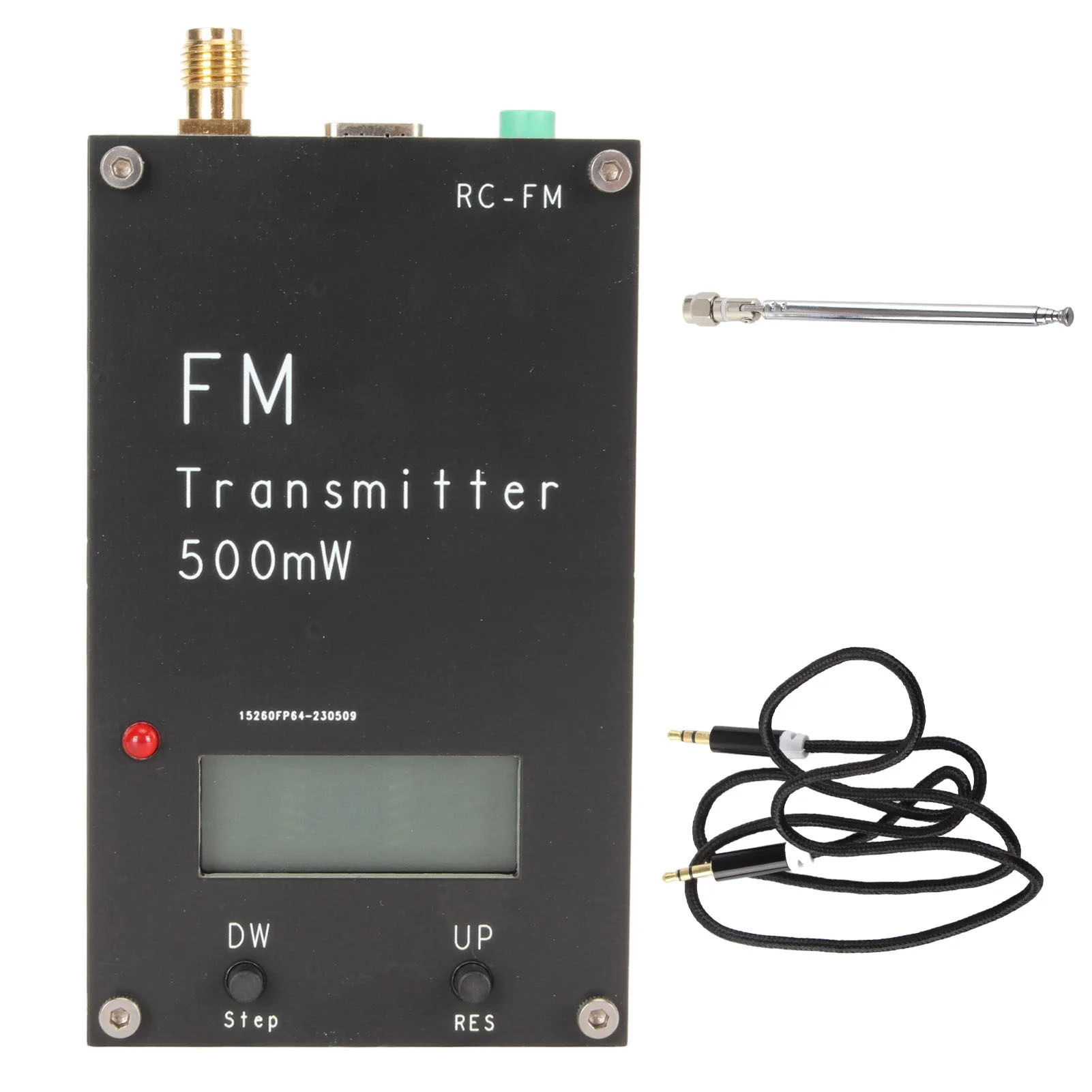 2000米 FM发射机 数字显示 0.5W 500mW 立体声 76-108M (直拍)