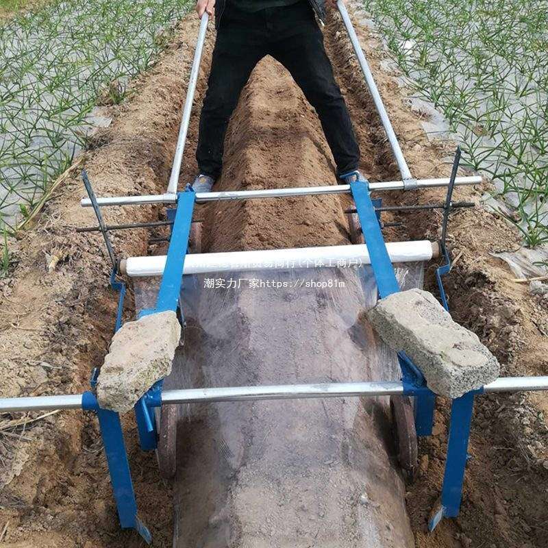 人力机器农用覆膜机机铺膜多功能地膜覆盖地膜压膜机手拉式机