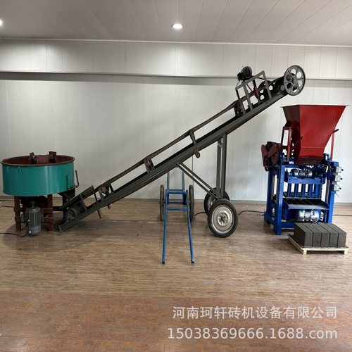 4-35A料斗砖机生产线 实心水泥砖机 免烧制混凝土砌块砖机