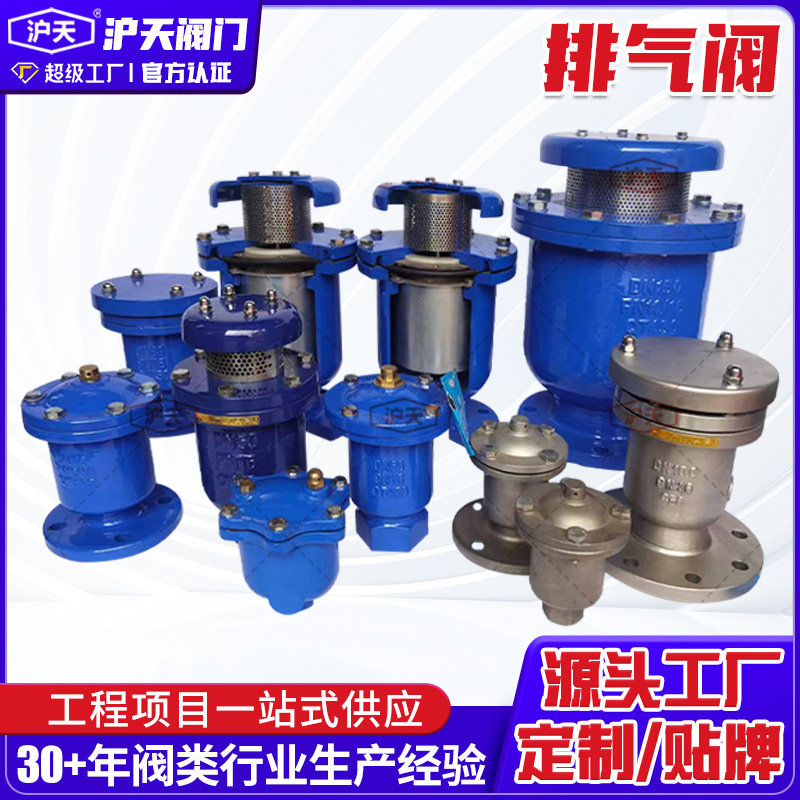 定制沪天阀门复合式排气阀CARX-10Q法兰管道自动清水工业排气阀