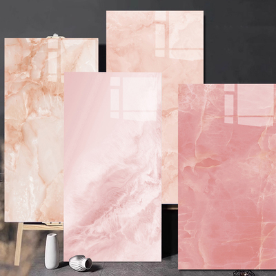 粉紫色奢石大理石亮面瓷砖