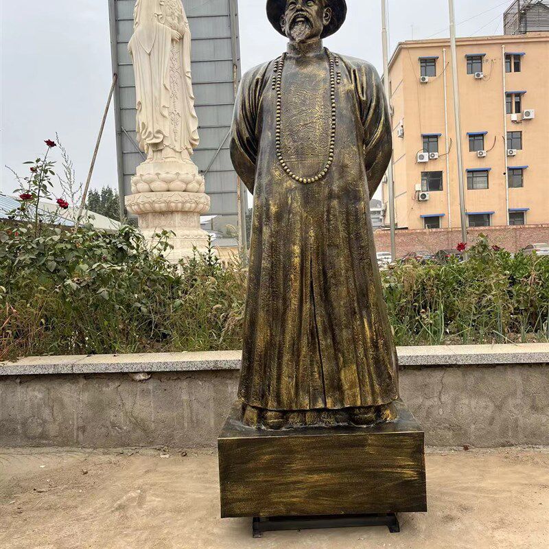 钢仿铜林则徐雕塑禁毒英雄大炮雕像虎门销烟浮雕铸铜雕塑