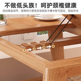 卧室电脑桌子飘窗桌书桌学生宿舍可折叠床上小桌子实木学习桌简易