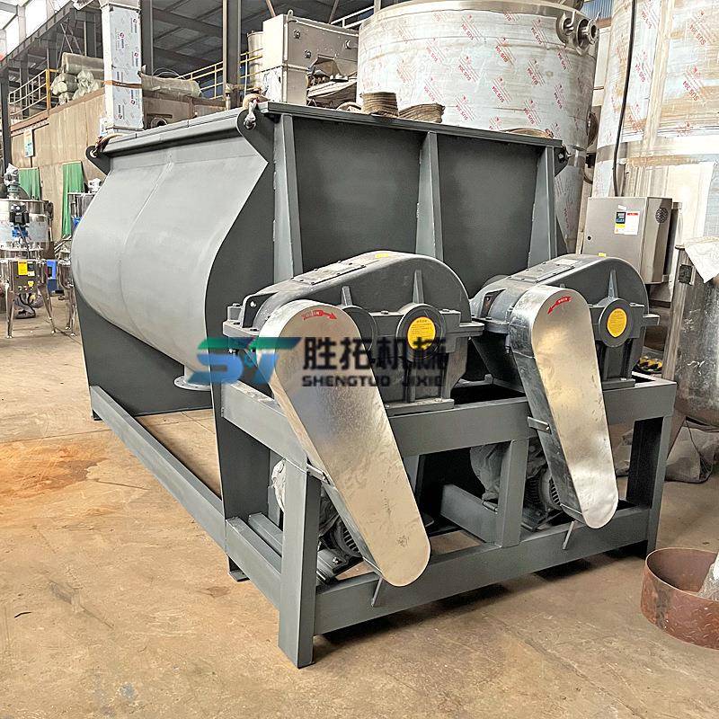 20230609叶不锈钢轴无力搅拌机双轴桨砂浆干粉预混重料双轴卧双式