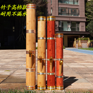 加厚竹子水烟筒云南水过滤烟具破竹工艺高档耐摔不开裂烟筒实木色