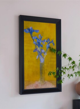 金玉满堂鸢尾卉挂画现代寓意艺术设计师级感玄关装饰画