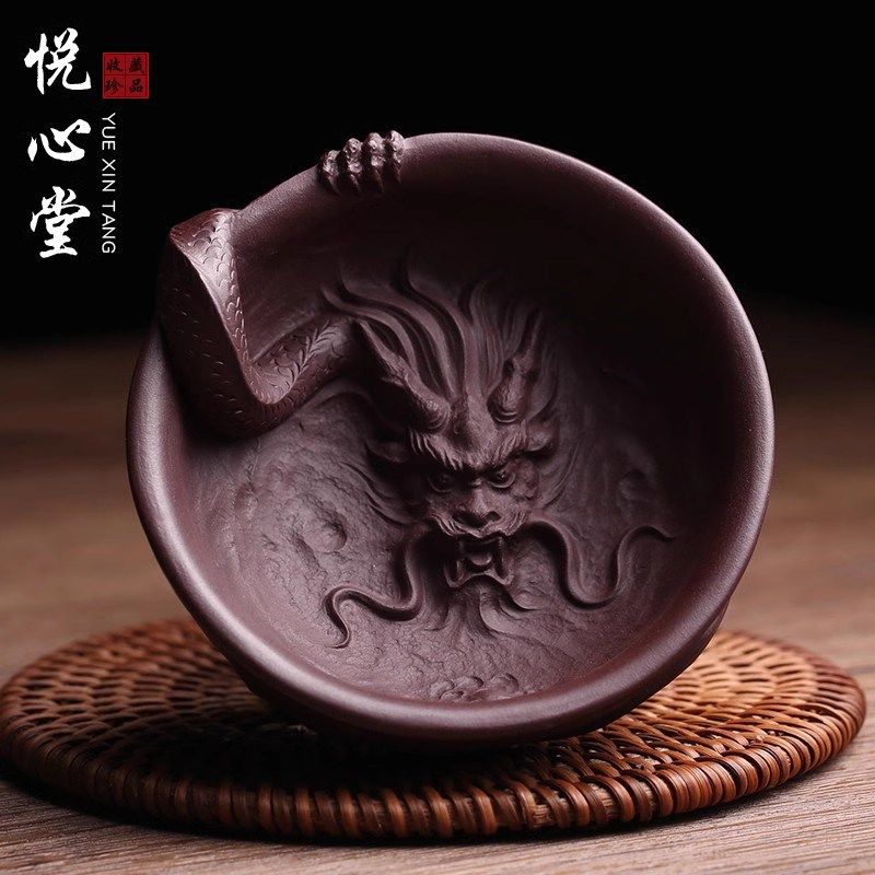 宜兴原矿紫砂杯茶杯品茗杯龙吟杯名刘凤俊纯全手工功夫茶具图片