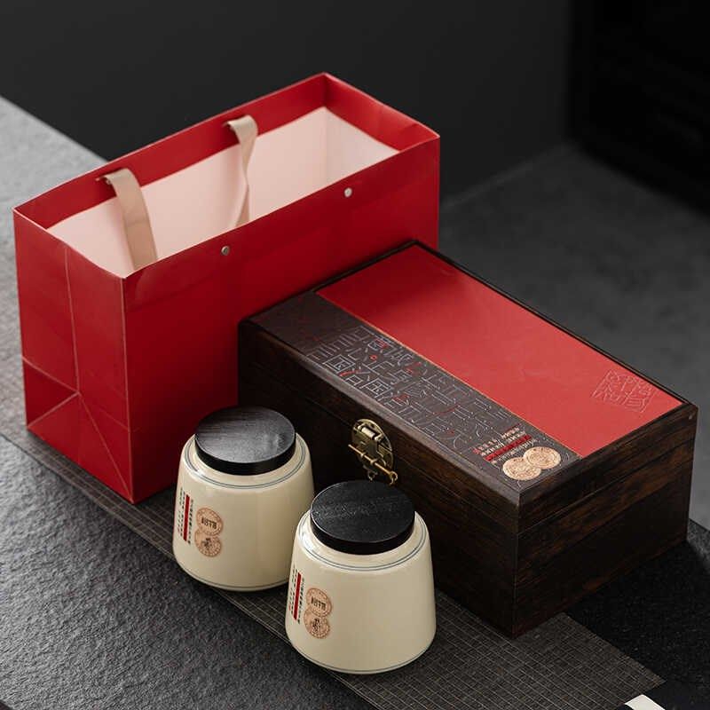 茶叶罐陶瓷密封储存茶盒防潮大号普洱白茶绿茶红茶包装礼盒子