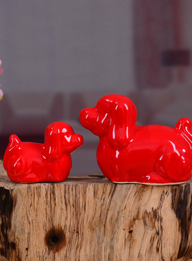 十二生肖超小号红色鼠牛虎兔龙蛇马羊猴鸡狗猪陶瓷装饰品摆设