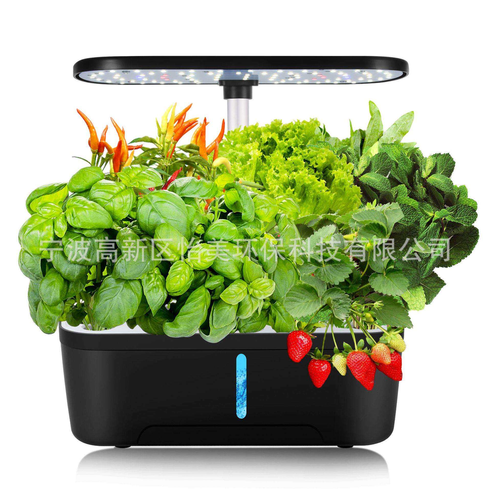 智能蔬菜种植机水培补光灯无土室内亚马逊创意花盆植物灯