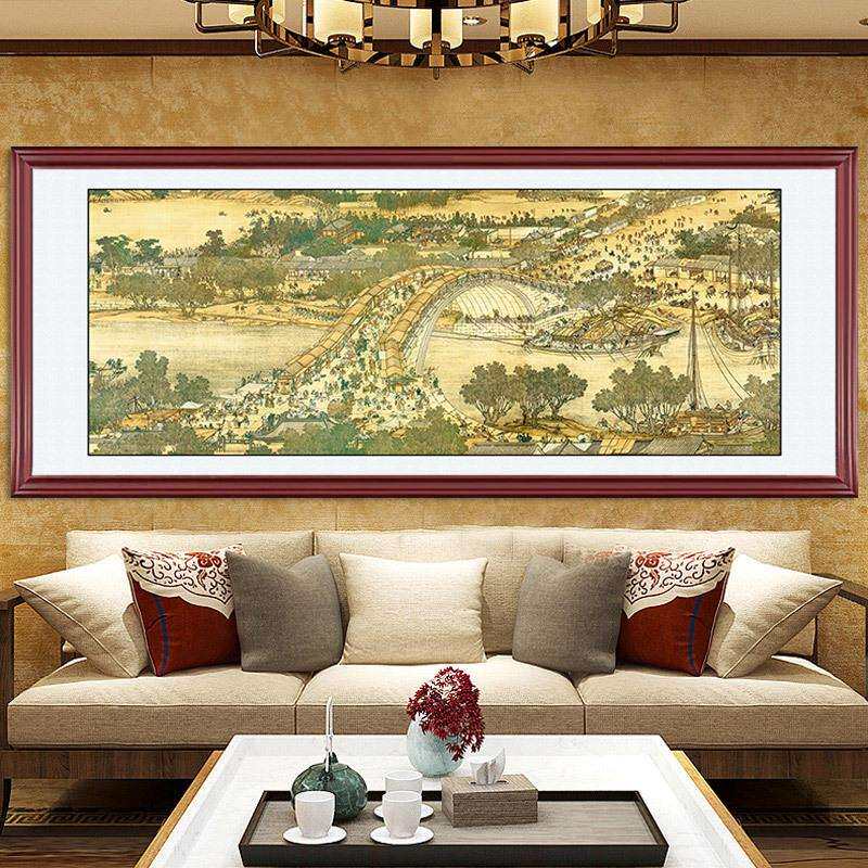 清明上河图国画挂画字画富春山居图客厅装饰画富山春居图仿古名画