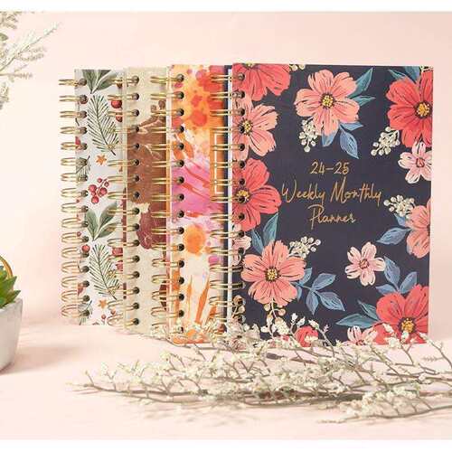 Weekly Monthly Planner 2024英文日程本计划本线圈本周计划外贸