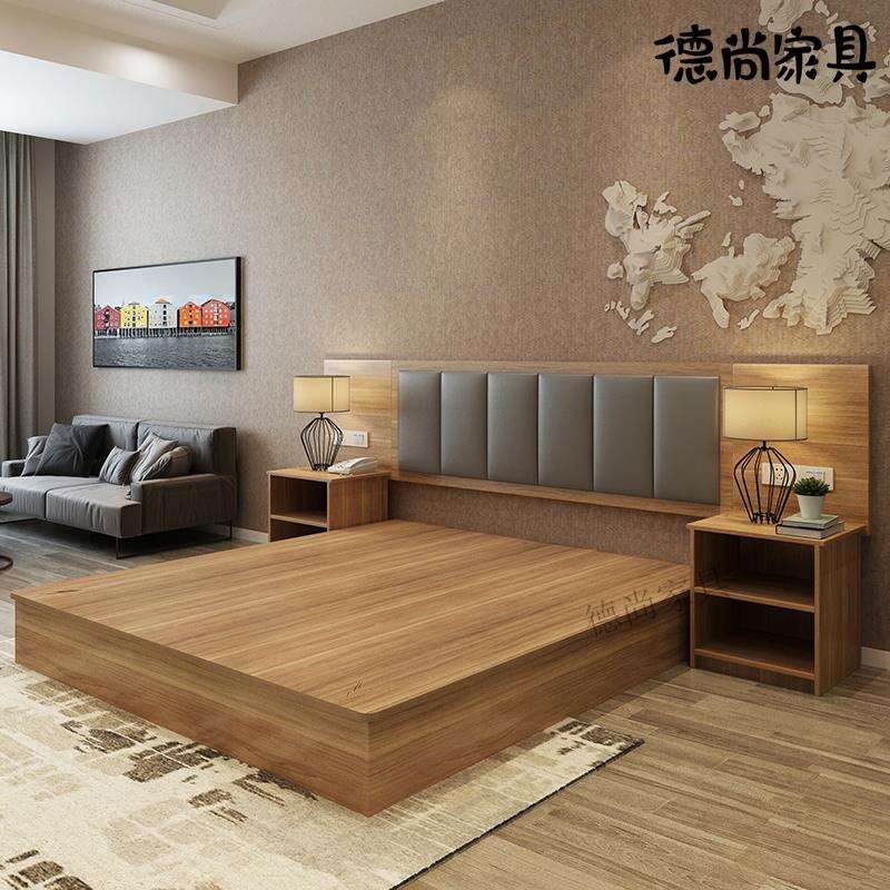 cs成都酒店宾馆家具成全套标间床单人套房单身公寓床箱架衣柜电视