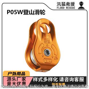滑轮 横渡溜索滑轮P05W滑轮登山探洞滑轮登山救援侧板单滑轮固定式