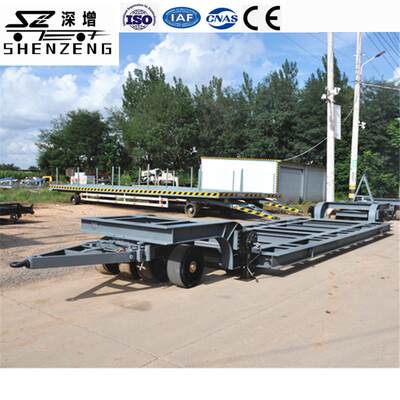 20吨双向牵引下沉式可移动平板运输拖车骨架式下沉超低平板拖车