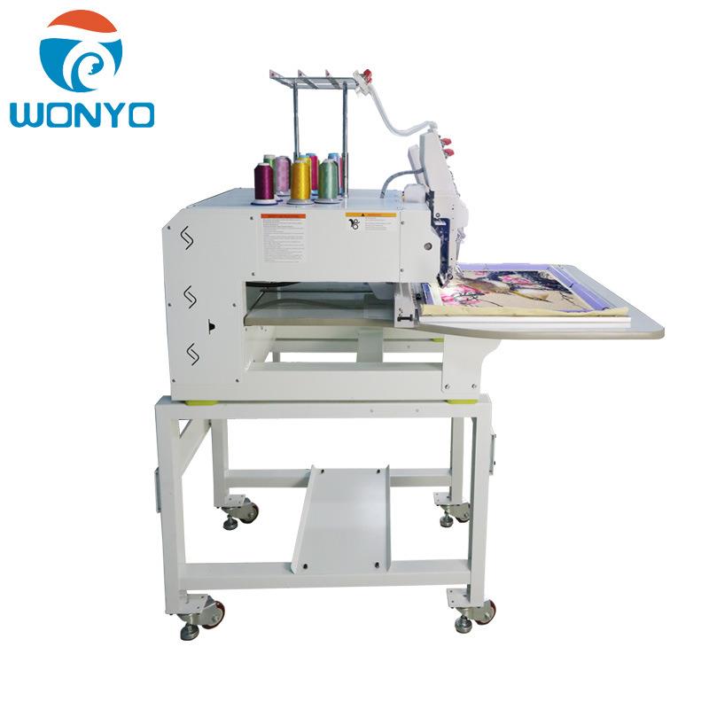 全新12针15针单头绣花机马头机帽绣机自动平绣机电脑刺绣机