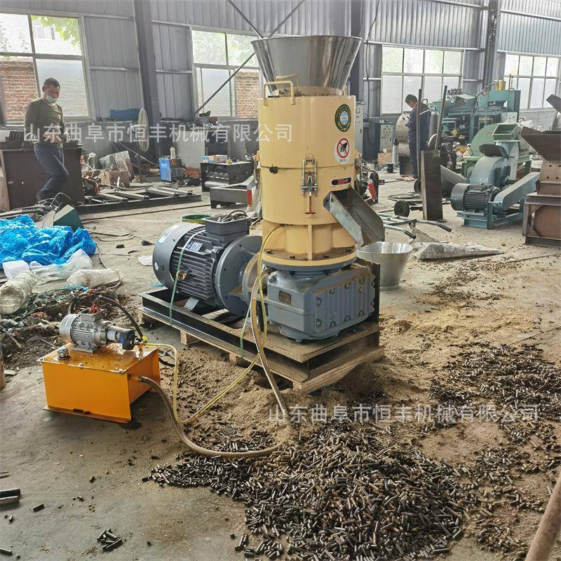 木屑颗粒机树枝树皮燃烧颗粒加工设备300型平模生物质造粒机