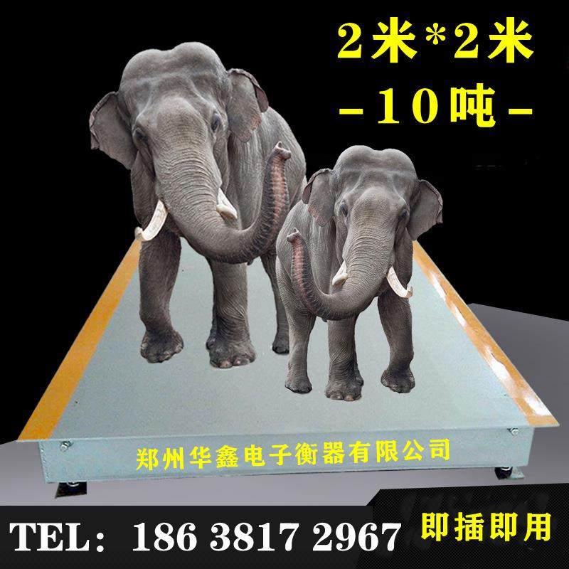 2m*2米10吨厂家直销质保一年加厚面板电子小地磅工厂料桶称