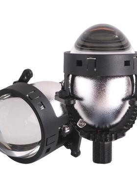 三为车灯新款S9黑色无损60瓦6000k高亮12芯3寸LED双光透镜改装