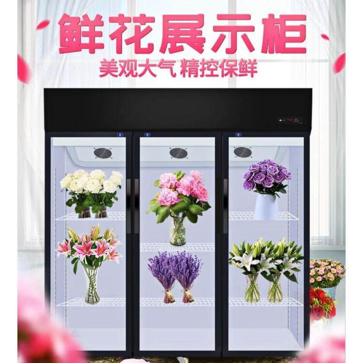 鲜花柜冷藏柜风冷保鲜柜花店专用大容量展示柜商用三门双门鲜花柜