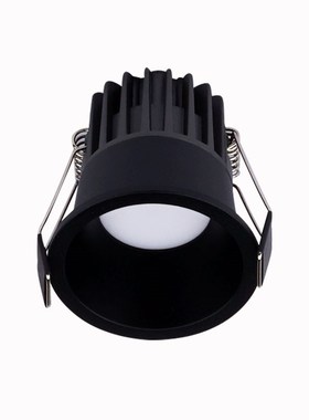 黑色窄边框led小筒灯3W5W7W三色变光防眩晕开孔5公分50天花射灯