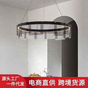 后现代创意玻璃吊灯北欧简约设计师别墅样板房客厅餐厅卧室房间灯