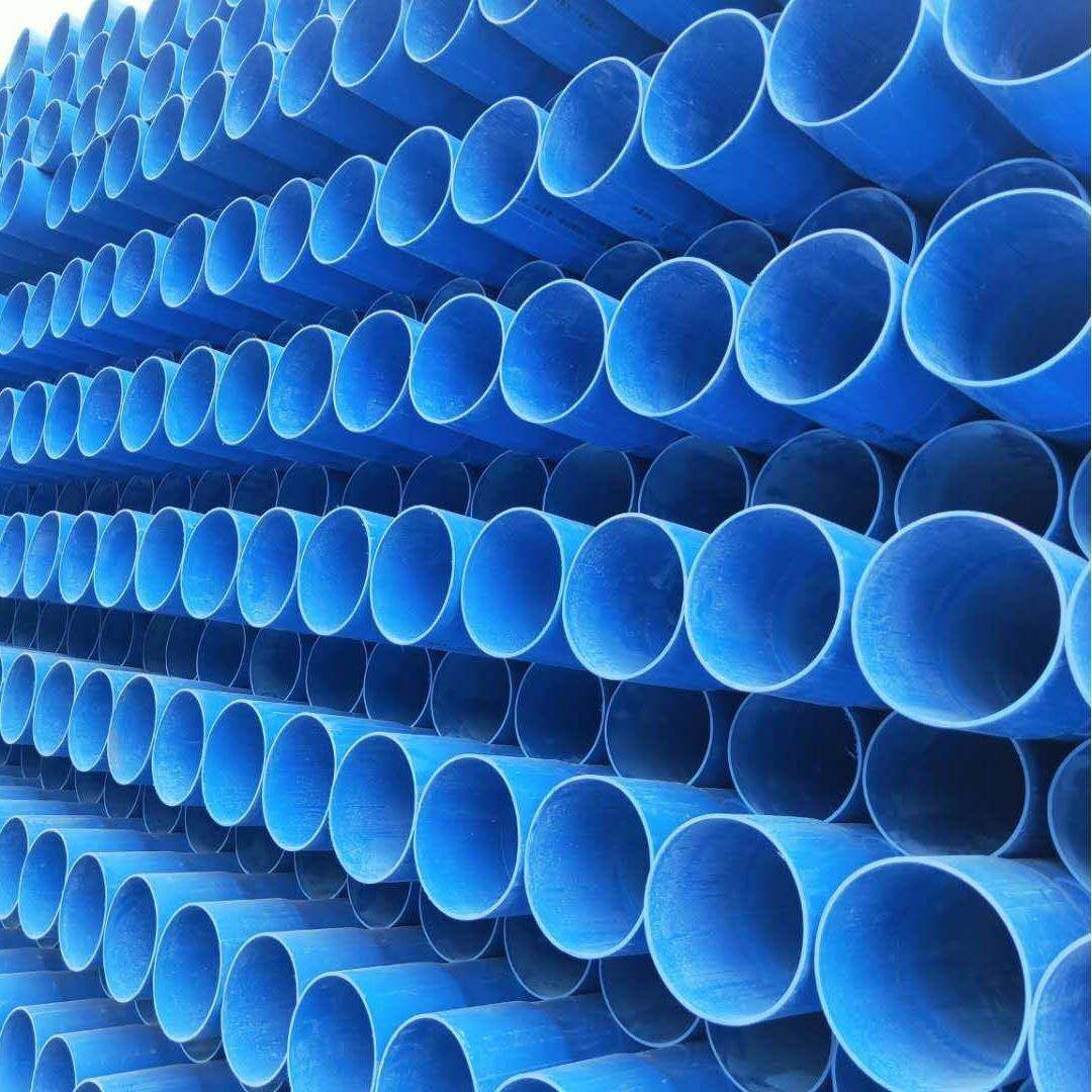 PVC农田灌溉管地下排水管通风排气管口径140mm打井套管井壁管给水
