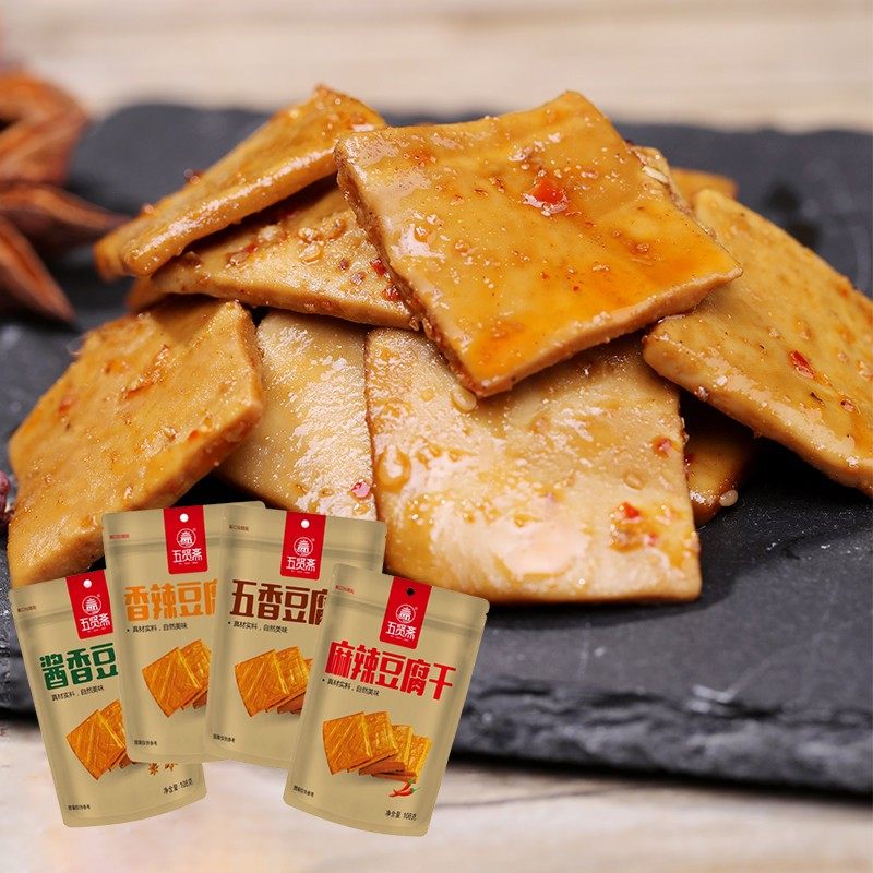 【五贤斋】豆腐干108g×4袋（1袋约7小包左右休闲）,零食/坚果/特产,豆腐干,淘宝优惠券,粉丝福利购,淘宝优惠卷