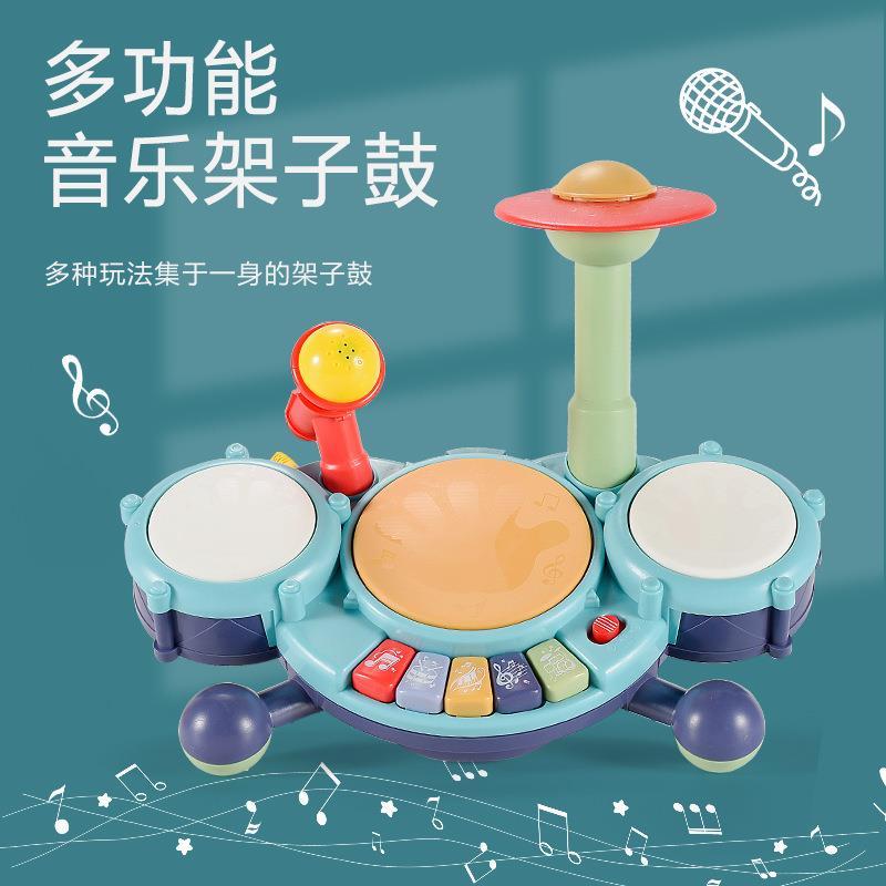 儿童电子爵士架子鼓 多功能卡通趣味手拍鼓打击乐器玩具