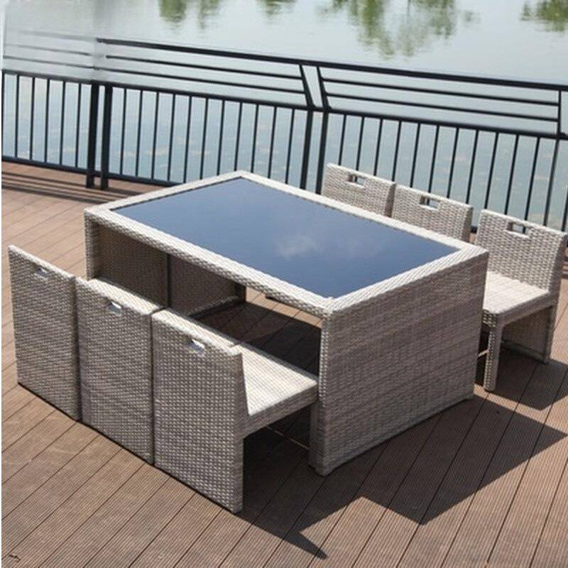 藤椅三五件套阳台庭院户外桌椅组合室外露台休闲花园创意藤编家具