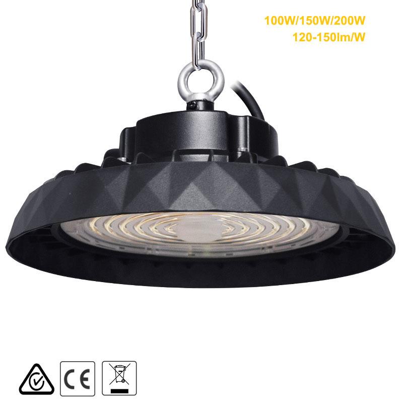 澳洲RCM认证UFO工矿灯仓库灯高棚灯100W150W200W工厂直销节能