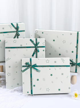 礼盒空盒高级感轻奢围巾包装盒睡衣家居服礼品盒红色礼物盒子定制