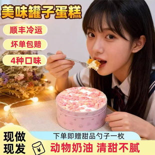 奶油罐子蛋糕动物奶油千层慕斯罐罐小蛋糕盒子甜品铁罐网红甜点