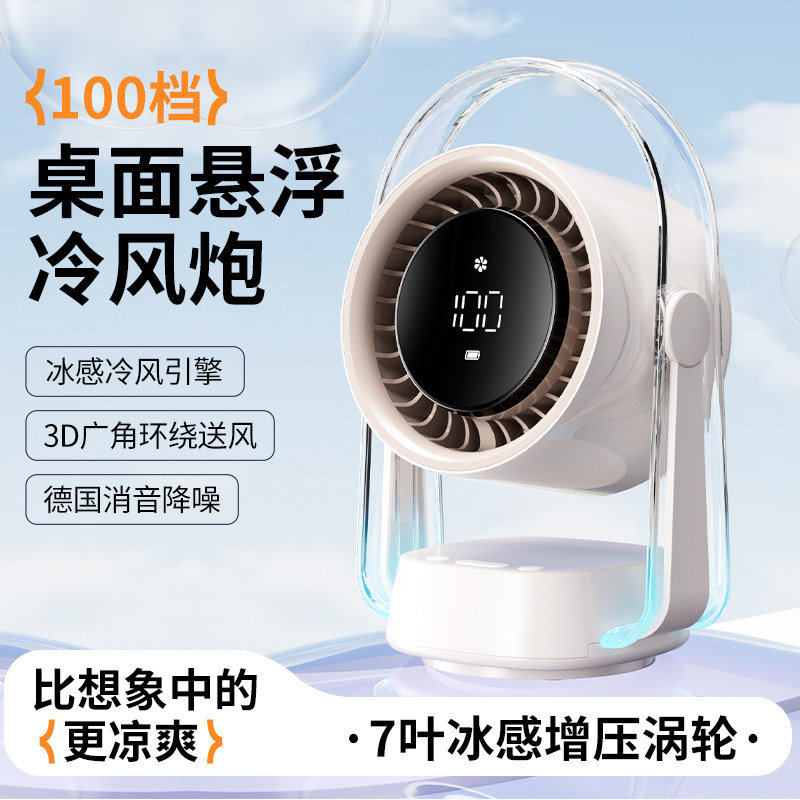 120°自动摇头桌面超静音小风扇