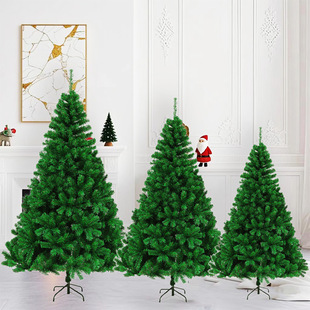 加密pvc圣诞树180cm全尺寸圣诞节酒店商场布置装饰落地仿真圣诞树
