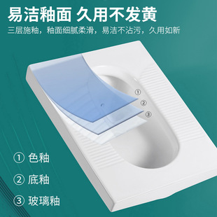 工程陶瓷蹲便器带存水弯大便器商用蹲厕学校酒店卫生蹲坑便池