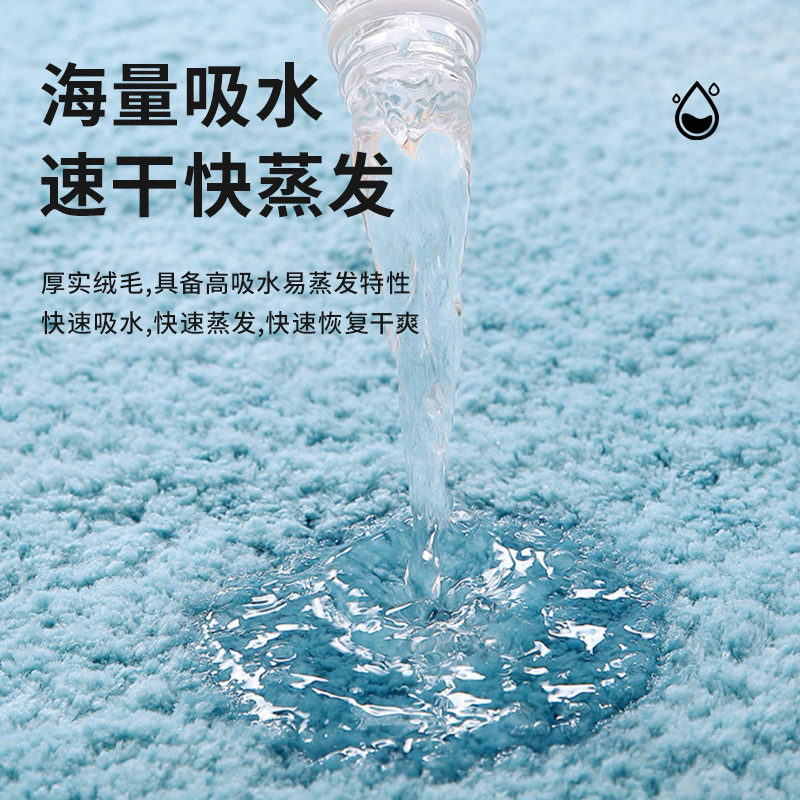 洗手间地垫吸水卫生间厕所浴室防滑垫子卧室地毯门垫进门外贸脚垫