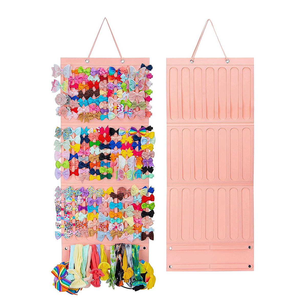 毛毡发饰收纳袋发卡头饰挂墙收纳发圈头绳壁挂女孩饰品收纳架,收纳整理,帽子收纳架,淘宝优惠券,粉丝福利购,淘宝优惠卷