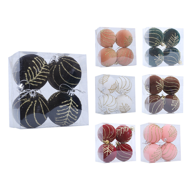 圣诞新款多色植绒球装饰