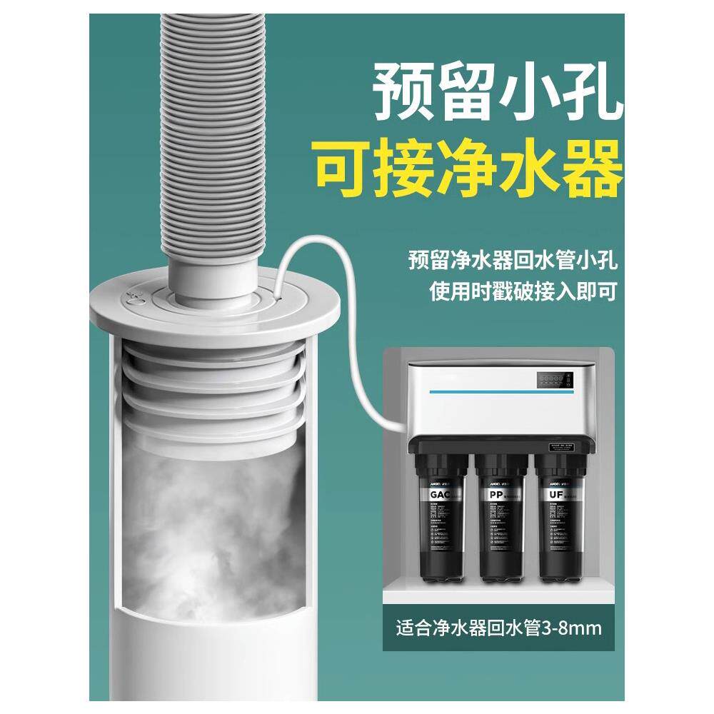 下水管道防臭密封塞堵口器厨房洗衣机排水管405075硅胶圈防返臭头