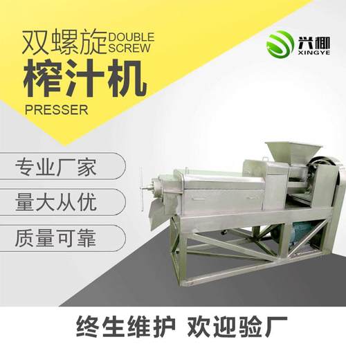 厂家供应双螺旋榨汁机饮品店果蔬加工设备榨汁机双螺旋榨汁机