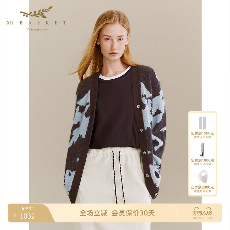 十二篮通勤百搭舒适毛织衫上衣女