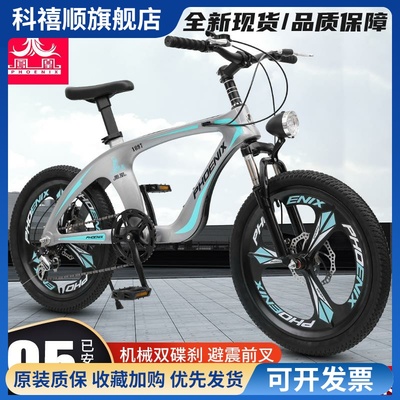 凤凰牌镁合金儿童变速自行车男女孩8-10-14岁18/22寸中大童山地车