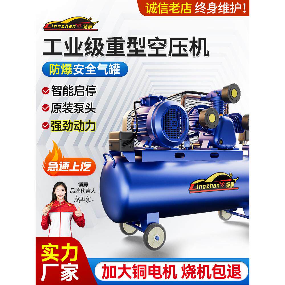 空气压缩机工业级380V大型高压气泵汽车维修喷漆木工皮带空压机22