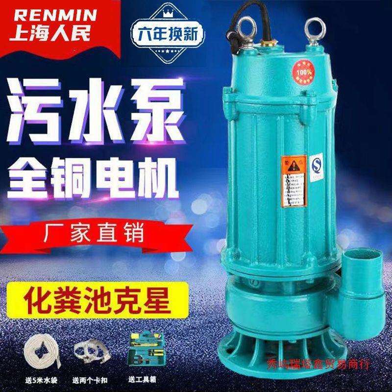 污水泵220V小型家用化粪池抽水泵沼气池抽水高扬程抽粪排污泵2寸