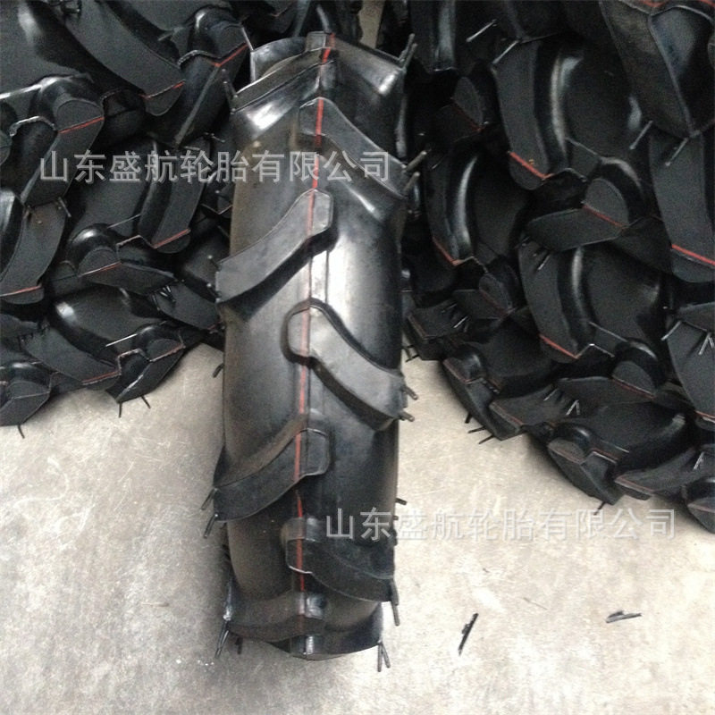 4.00-8小型耕地机微耕机人字花纹轮胎400-8农用车斜交充气轮胎