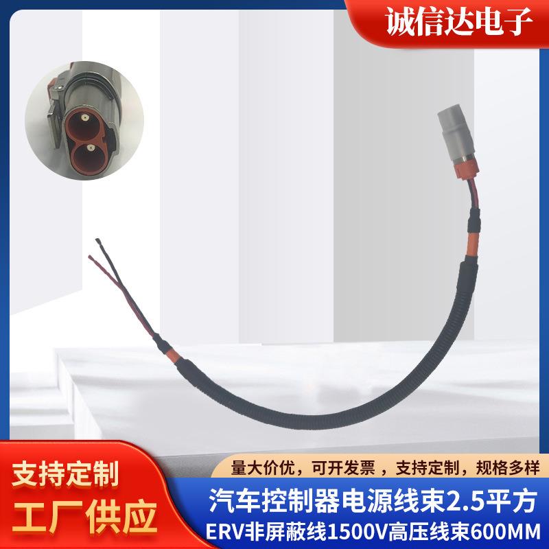 汽车控制器电源线束2.5平方1500V EVR非屏蔽线安费诺连接器线束