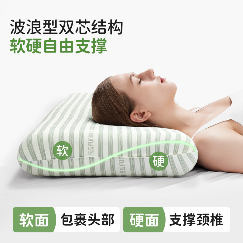 乐瓜深度睡枕护颈椎记忆棉成人枕头套枕芯一套助睡眠枕头礼盒装