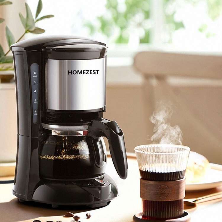 HOMEZEST咖啡机家用小型煮咖啡壶美式全自动迷你滴漏式现磨一体机